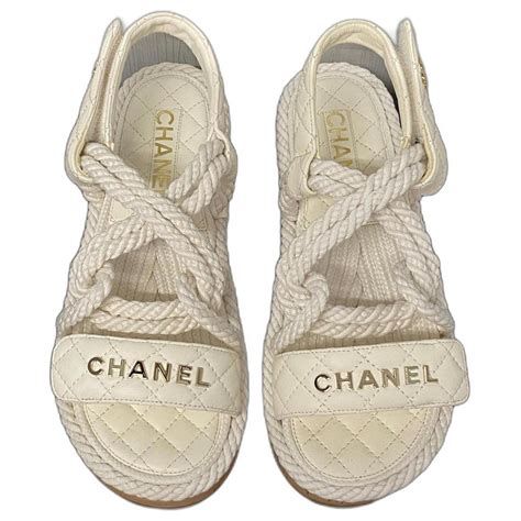 sandale chanel blanche|chanel sandals official website.